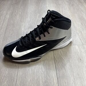 Nike‎ Vapor Pro 3/4 Nubby Football Cleats Black/Silver 527878-010 Men's Size 13